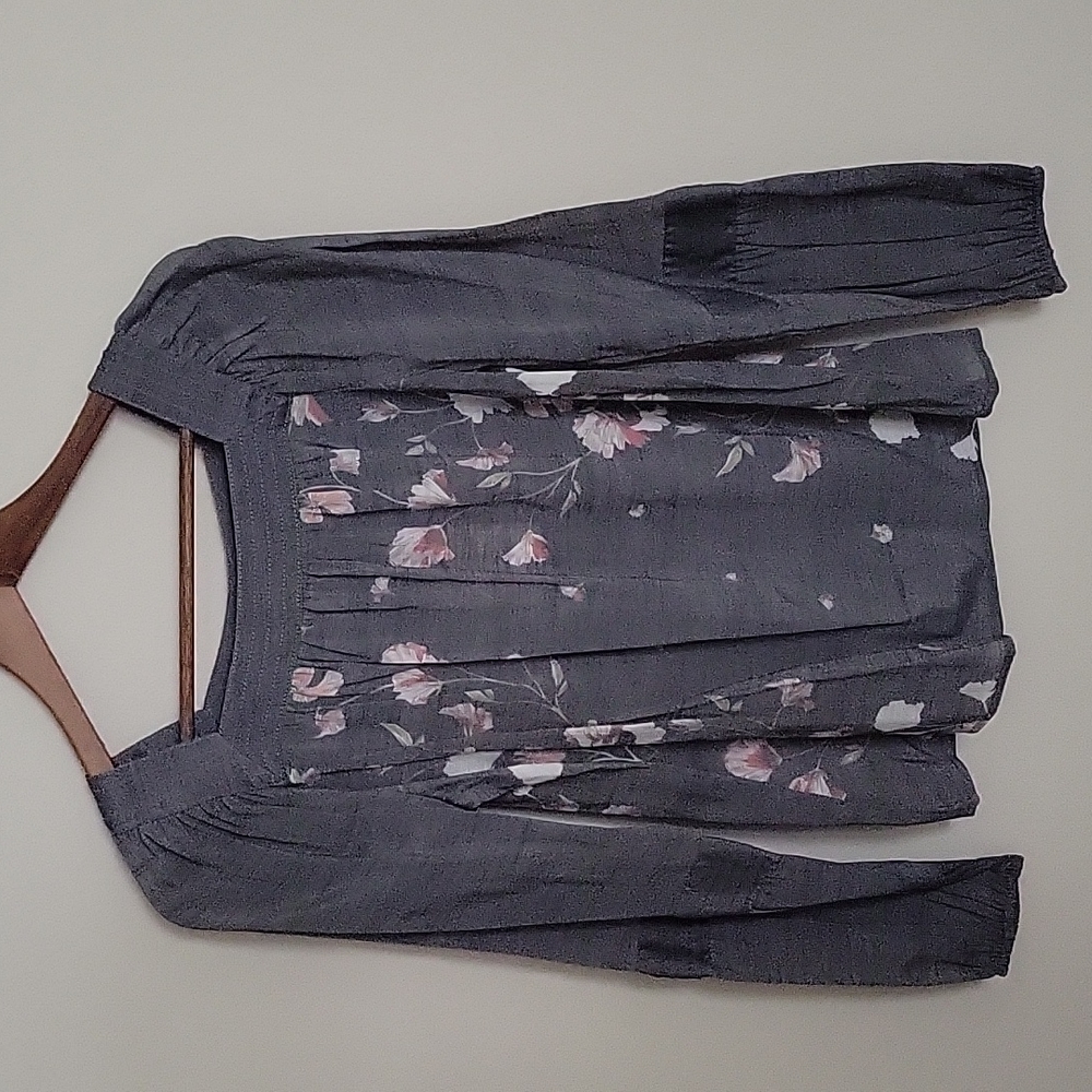 LC Lauren Conrad Floral Peasant Top size S